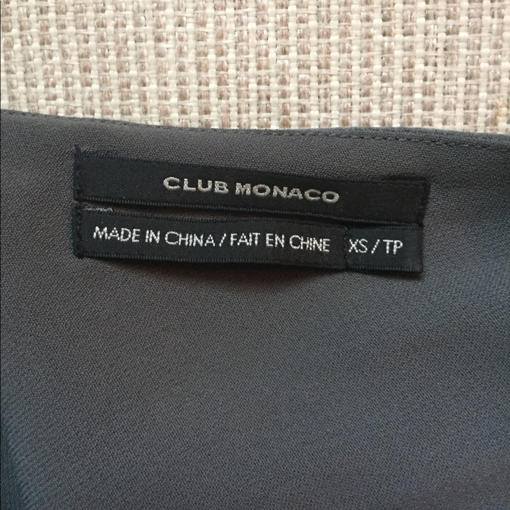 Club Monaco Drapey Pleated Silk Tank in Gunmetal - Picture 5 of 7